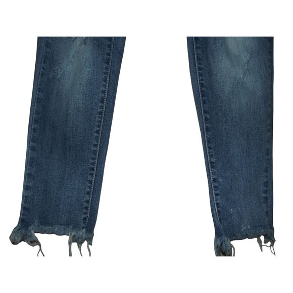 Kancan Jeans 29 x 27" Crop distressed skinny High Rise raw frayed hem destroyed - Picture 7 of 9